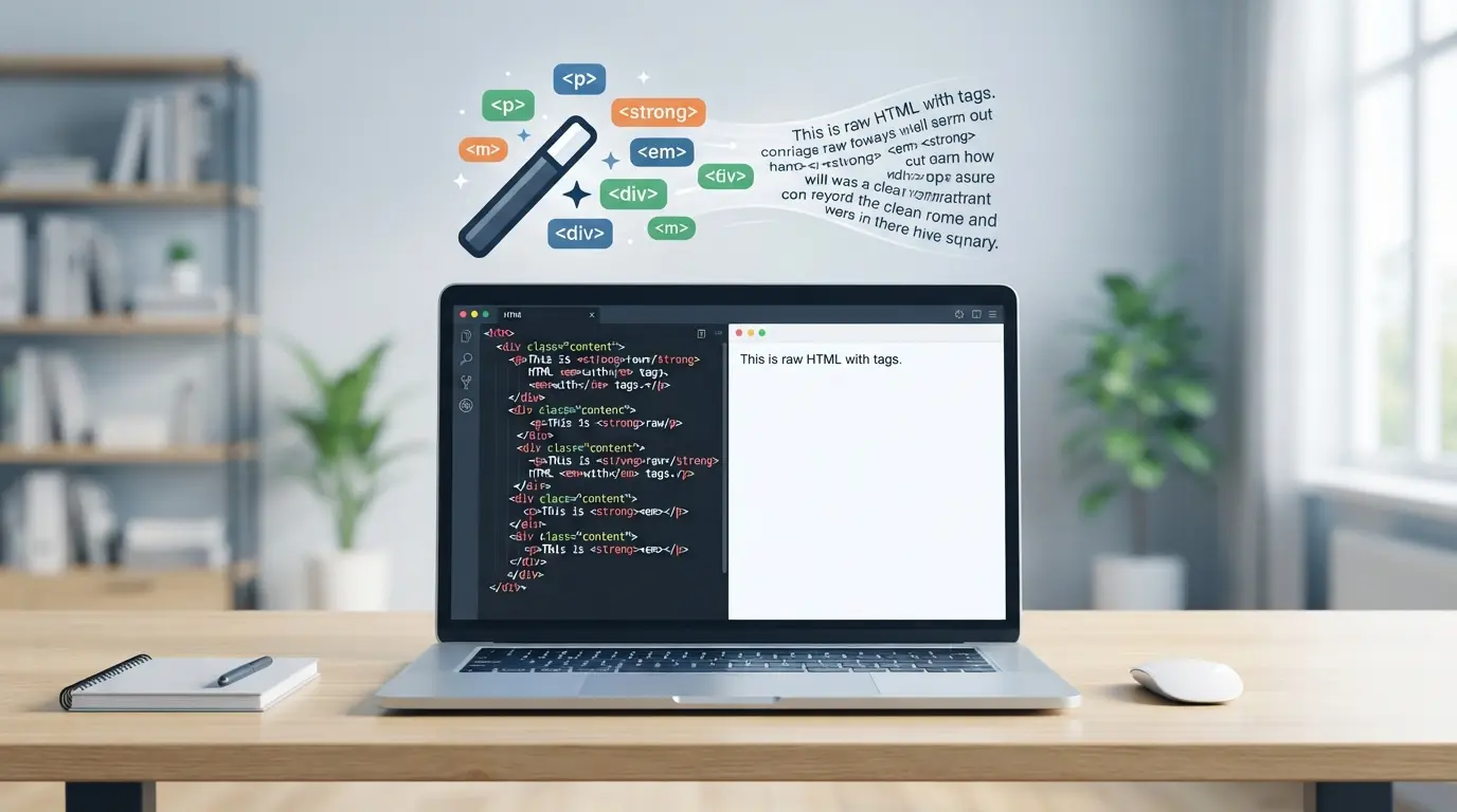 Rimuovi i tag HTML online