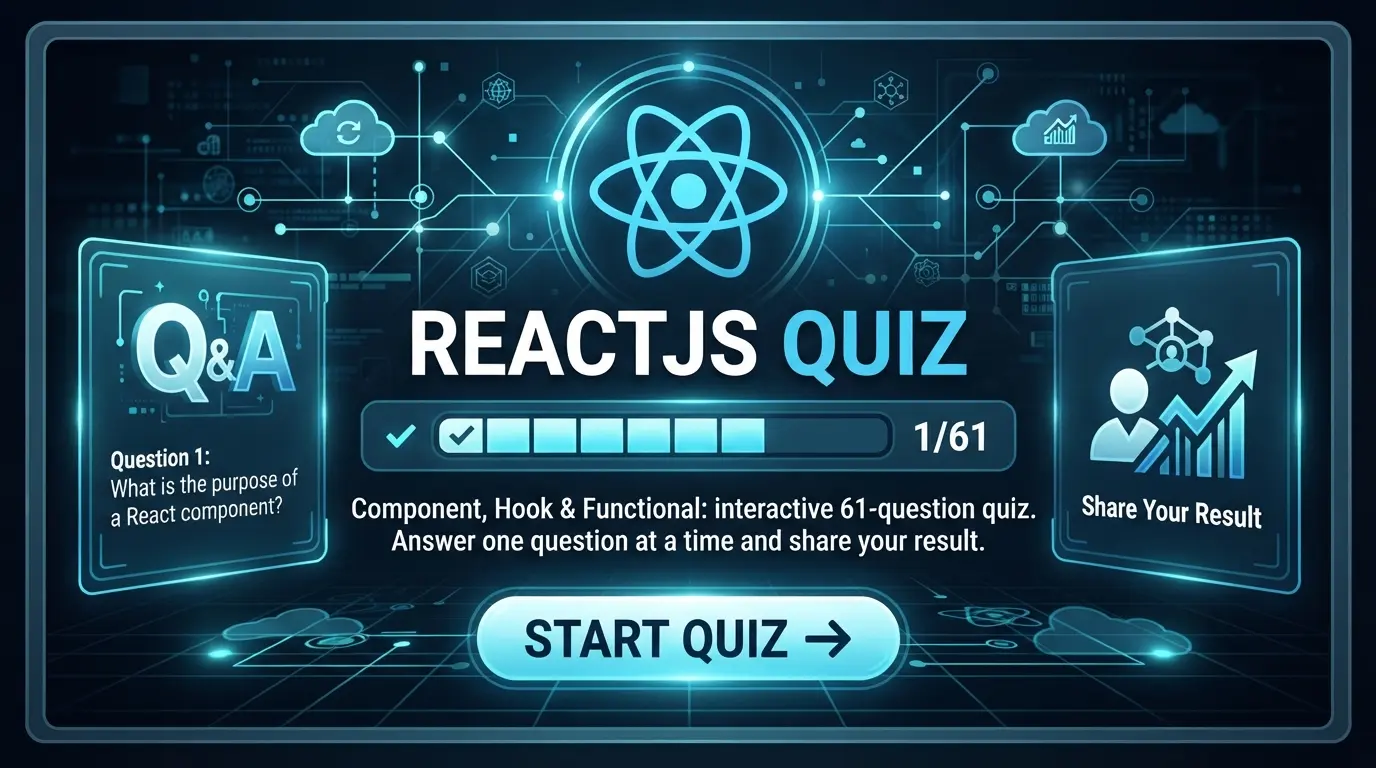 ReactJS Quiz: Componente, Hook &amp; Funcional