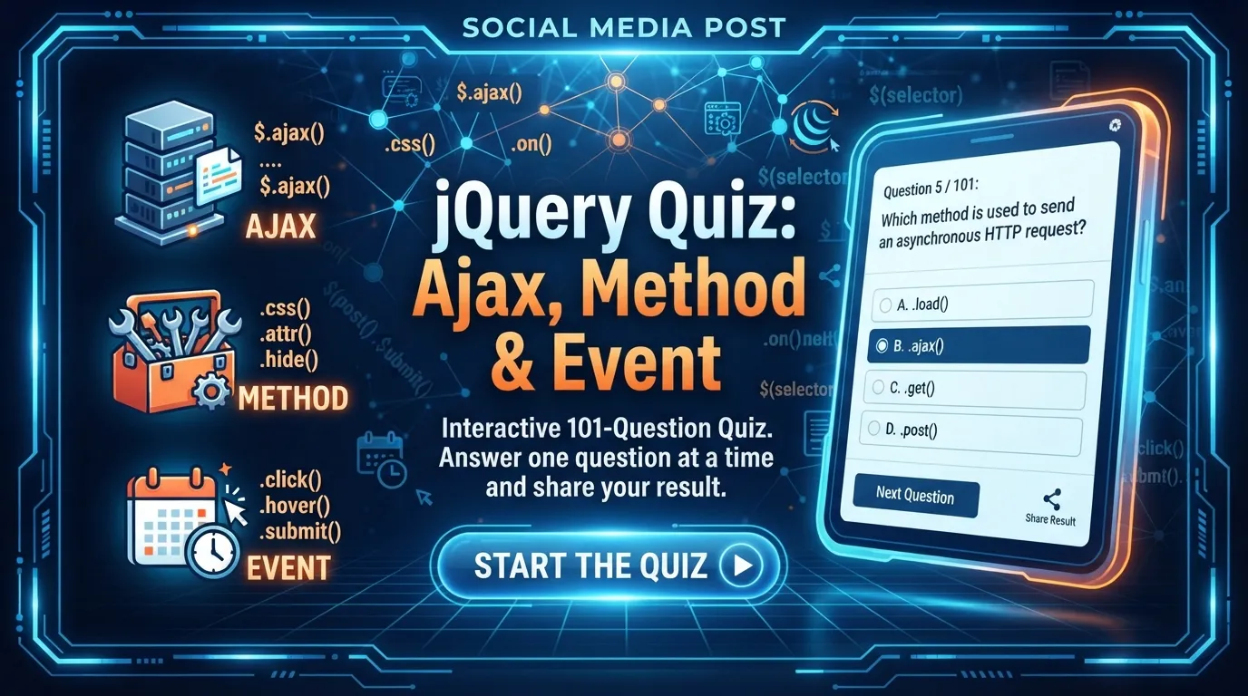 jQuery Quiz: Ajax, Method & Event