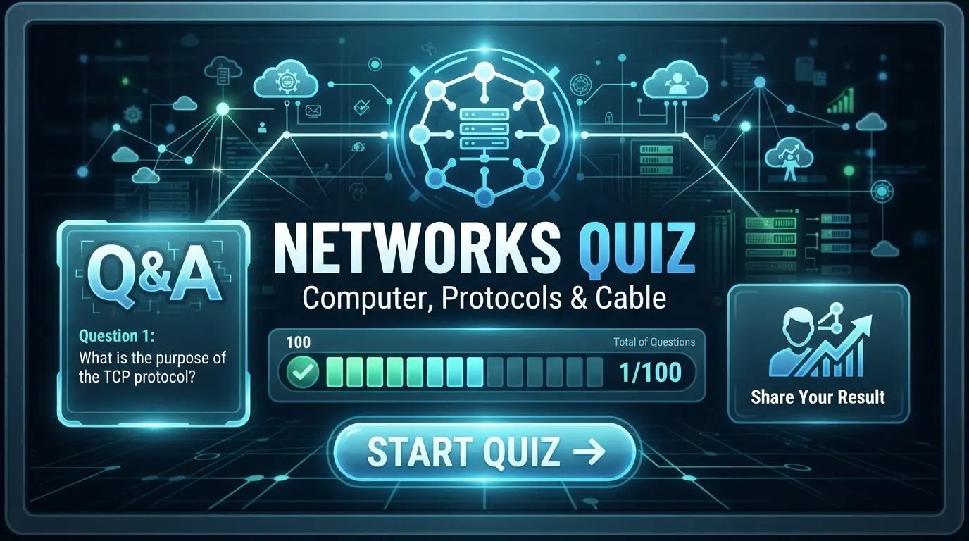 Cuestionario de Redes: Computadora, Protocolos y Cable